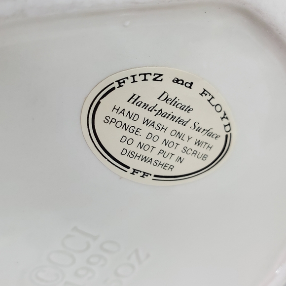 Vintage Large Water Pitcher 9" Fitz & Floyd Santa OLD FASHIONED XMAS 1990 - Picture 10 of 15